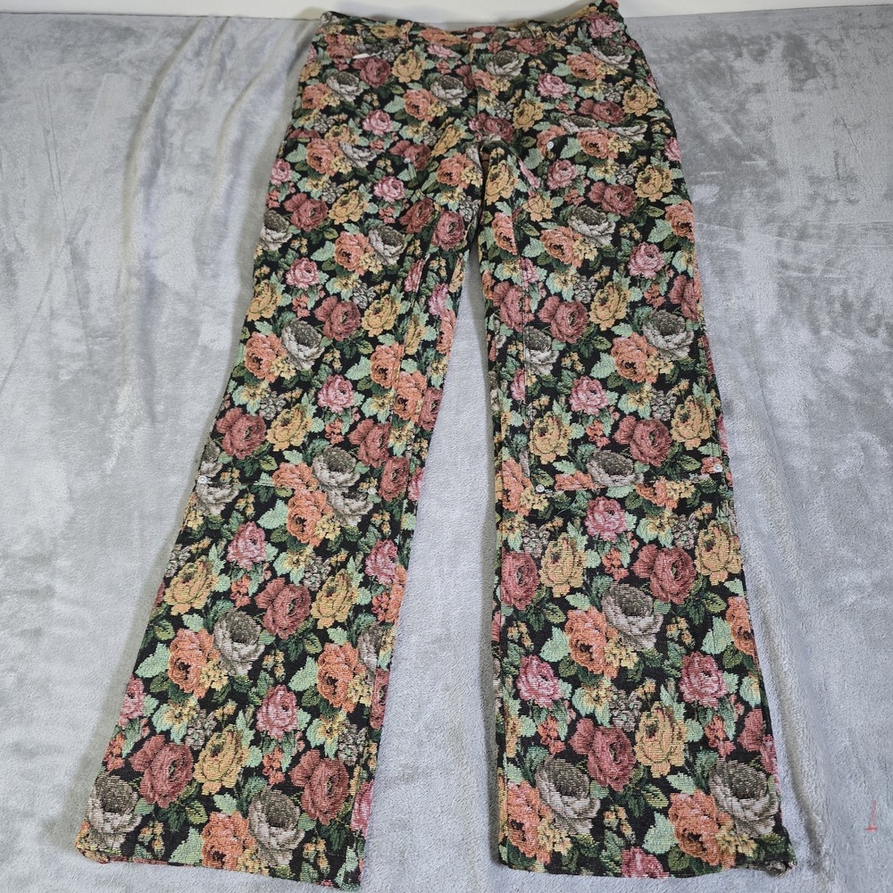 Nova Men Pants Mens 34 Multicolor Belleve Flared Tapestry Carpenter Pants Casual
